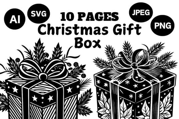 A Designer's Take on Christmas Gift Box Graphics & Illustrations