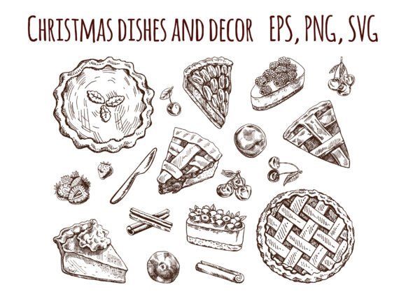 A Hand-drawn Bakery Graphics Set for Seasonal Branding
