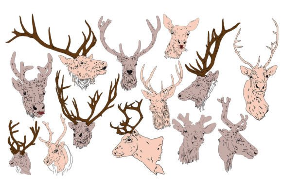 A Hand-Drawn Deer Vector for Festive Crafts