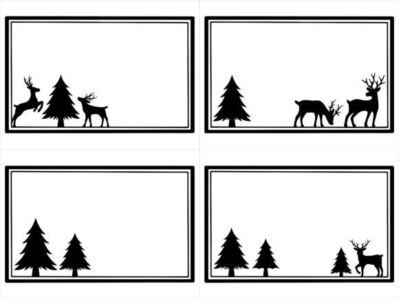 A Handmade Designer Reviews Christmas Frame Line Art Graphics