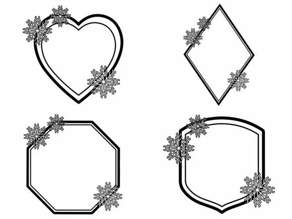 An Elegant Snowflake Frame for Marketing Graphics