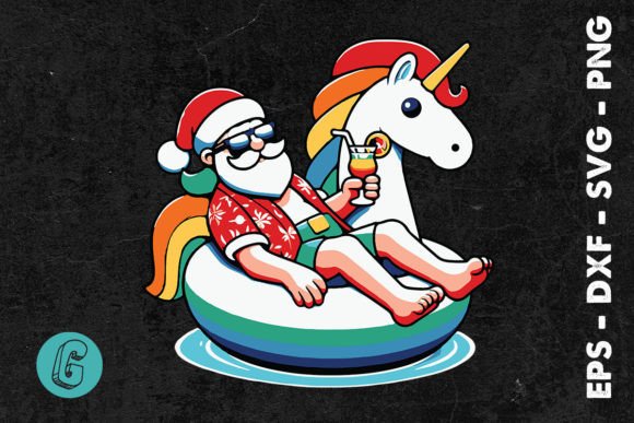 Christmas in July Santa Claus Summer SVG Graphics Review