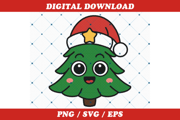 Christmas Tree with Santa Hat Vector: A Festive Graphics Gem