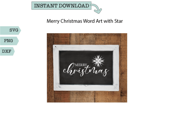 Christmas Word Art-Merry Christmas Star: A Festive Graphics Illustration