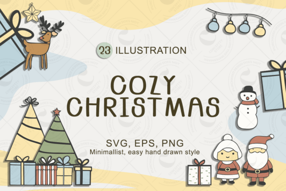 Cozy Minimalist Christmas Graphics for Crafters & Small Businesses