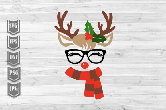 Cute Reindeer Christmas Graphics for Festive Products