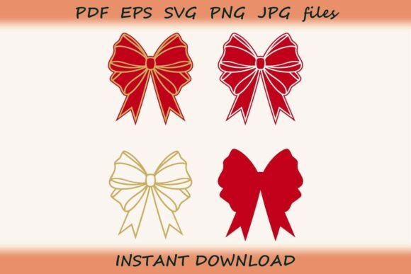 Simple Christmas Bow Silhouette: A Versatile Graphics Asset