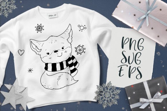 The Christmas Fox: A Festive Graphic for Holiday Branding