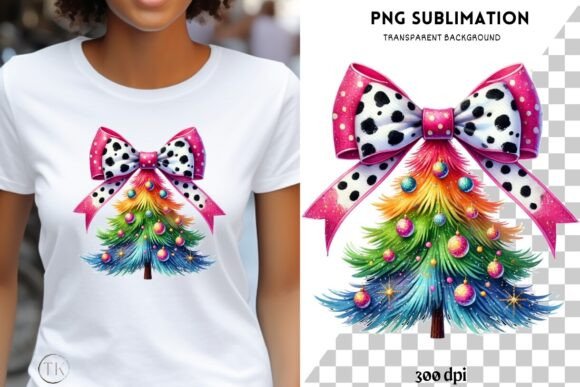 Watercolor Coquette Christmas Tree PNG: A Versatile Graphics Illustration