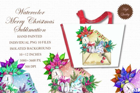 Watercolor Merry Christmas Sublimation: A Graphics Gem